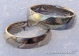 Mokume Gane Trauringe in Gold/Palladium